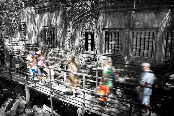 Tourists at Beng Mealea
