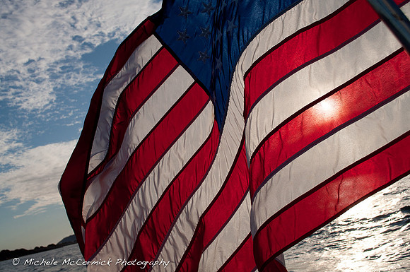 US Flag at Sea